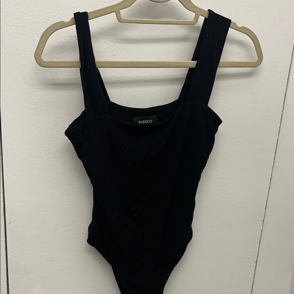 Bardot Black Bodysuit Square Neck